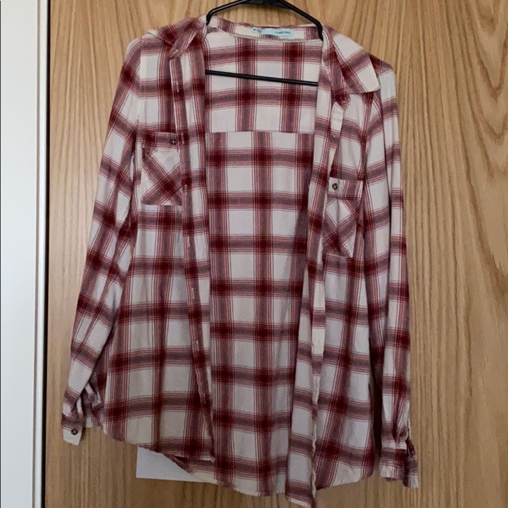 Plaid button down shirt